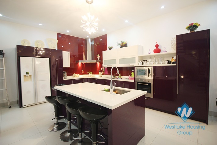 Beautiful fully furnished villa for rent in T block, Ciputra, Tay Ho, Hanoi 